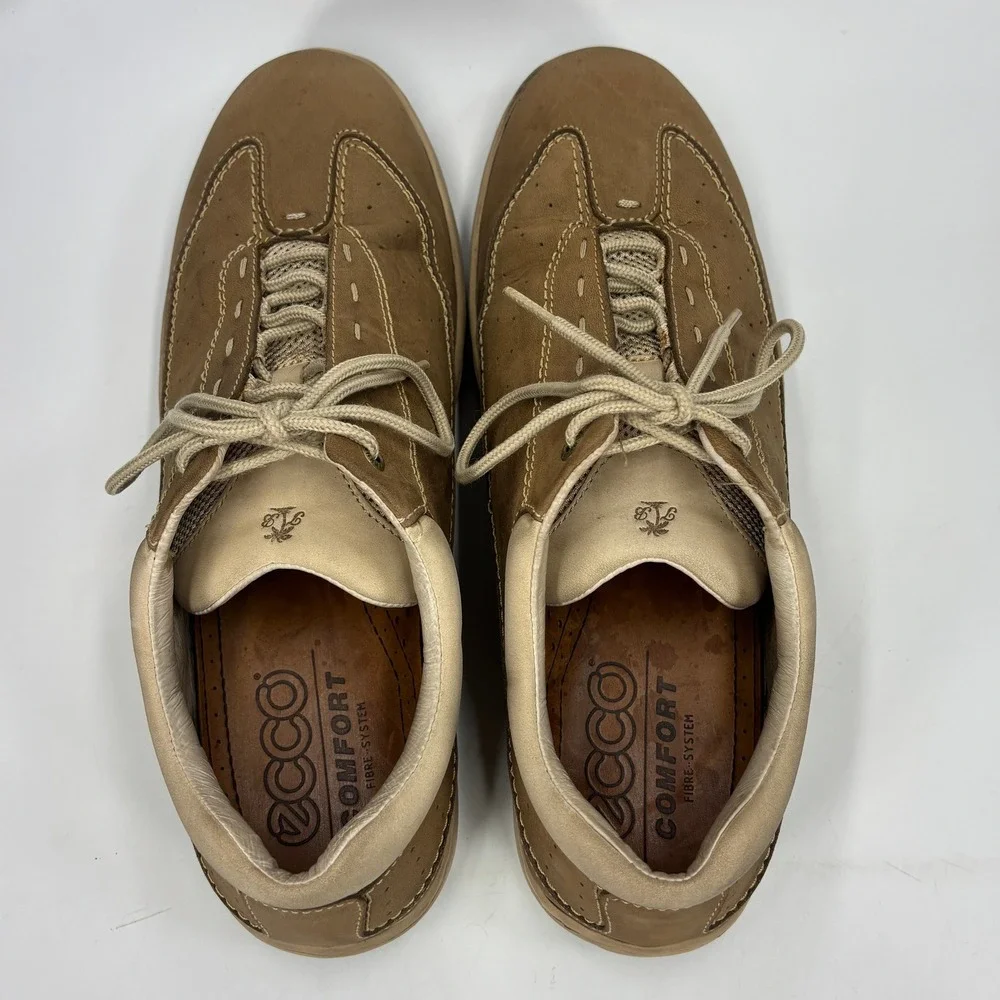 Tommy Bahama Men's 10M TB474 Almond Brown Leather Lace Up Casual Oxford Shoes